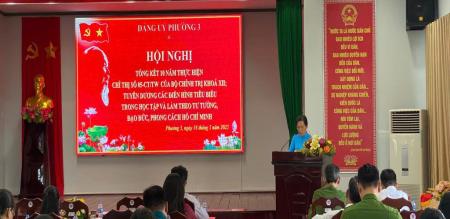 PHƯỜNG 3 TỔNG KẾT 10 NĂM THỰC HIỆN CHỈ THỊ SỐ 05 CỦA BỘ CHÍNH TRỊ KHÓA XII PHƯỜNG 3 TỔNG KẾT 10 NĂM THỰC HIỆN CHỈ THỊ SỐ 05 CỦA BỘ CHÍNH TRỊ KHÓA XII