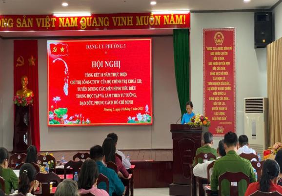 PHƯỜNG 3 TỔNG KẾT 10 NĂM THỰC HIỆN CHỈ THỊ SỐ 05 CỦA BỘ CHÍNH TRỊ KHÓA XII PHƯỜNG 3 TỔNG KẾT 10 NĂM THỰC HIỆN CHỈ THỊ SỐ 05 CỦA BỘ CHÍNH TRỊ KHÓA XII